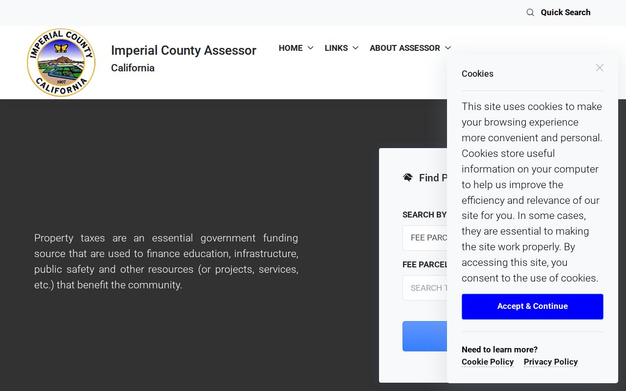 Calexico people search Imperial County Assessor MBAP property search